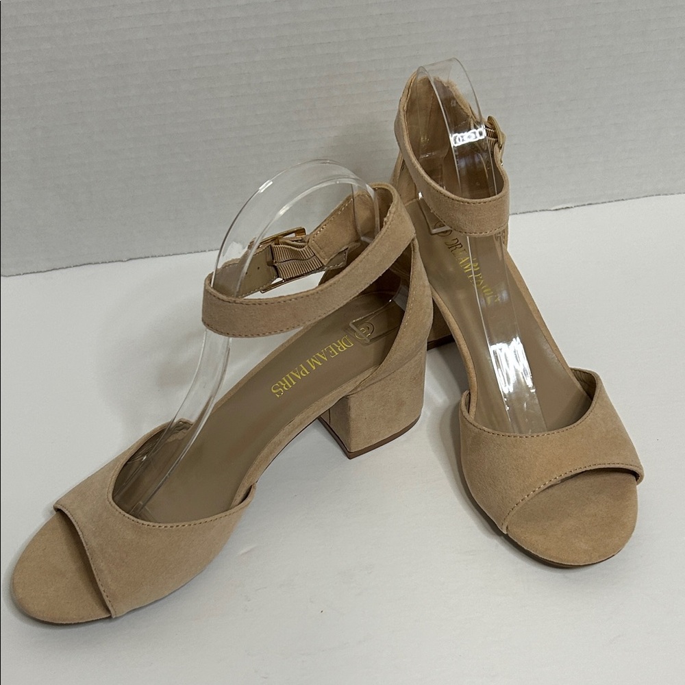 Dream Pairs ChunkleTan Block Heel Sandals
